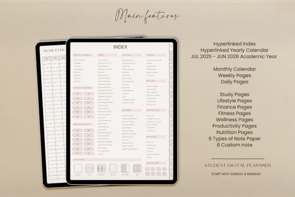 ✅ About Student Digital Academic Planner – iPad Graphic✅ product image (6)