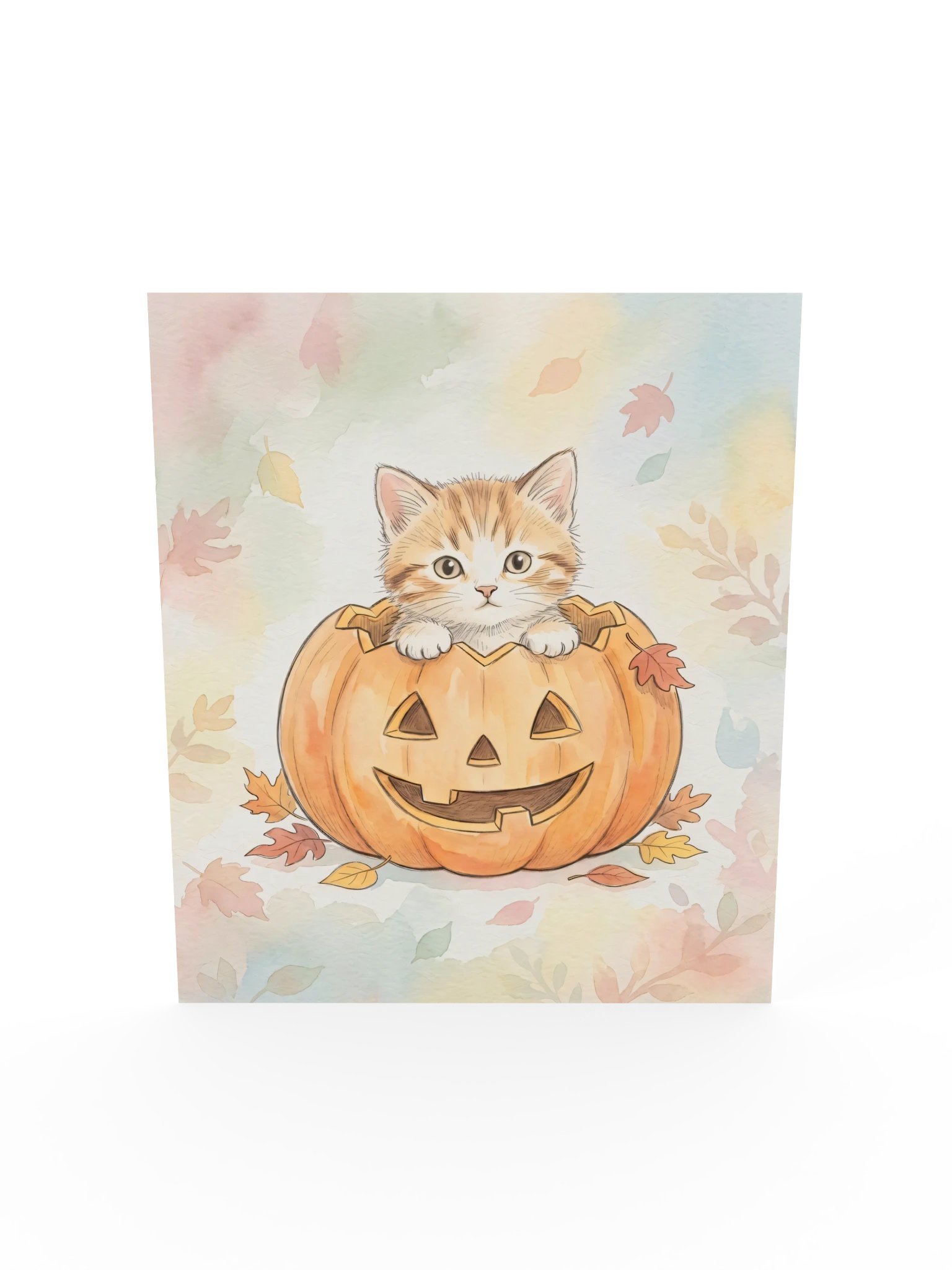 Pumpkin Peek Kitten Poster product image (19)