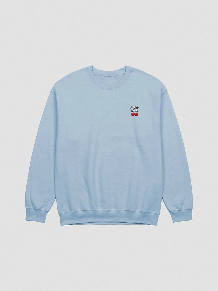 cherry bow embroidered crewneck product image (2)