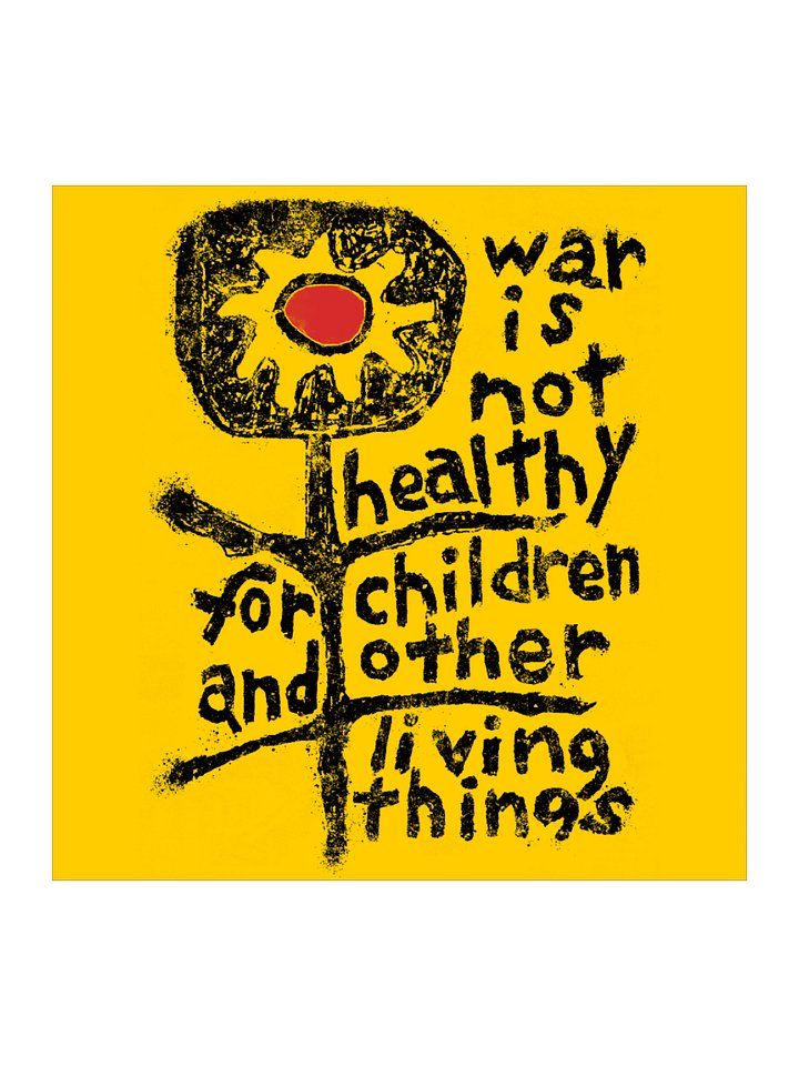 War is not healthy yellow sticker product image (3)