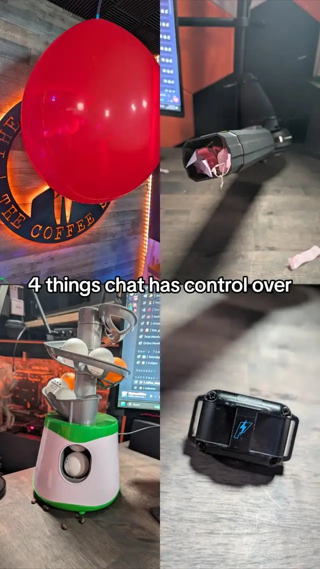 4 things that I give chat control over.  they can blow up a balloon with channel points  blast me with air  shot me with pingpong balls shock me with my pishock  @Zee | Twitch @ TheSonOfHan  #twitchstreamer #couplecomedy #husbandandwife #comedy #twitch 