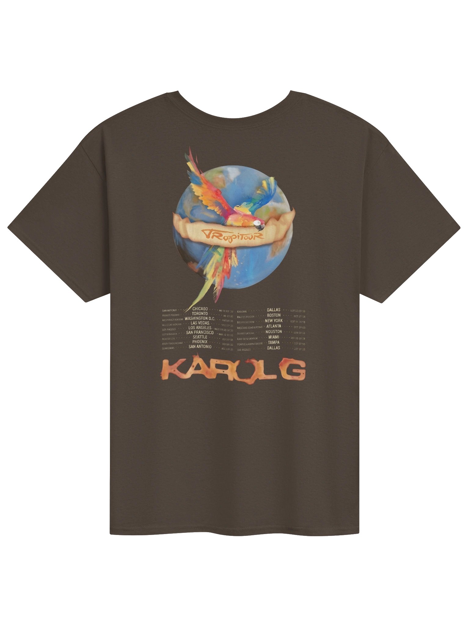 Karol G Viajando Por El Mundo Tropitour 2026 T-Shirt product image (2)