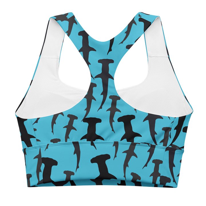 Hammerhead Sharks - Clear Ocean - Recycled Polyester - Longline Sports Bra product image (2)