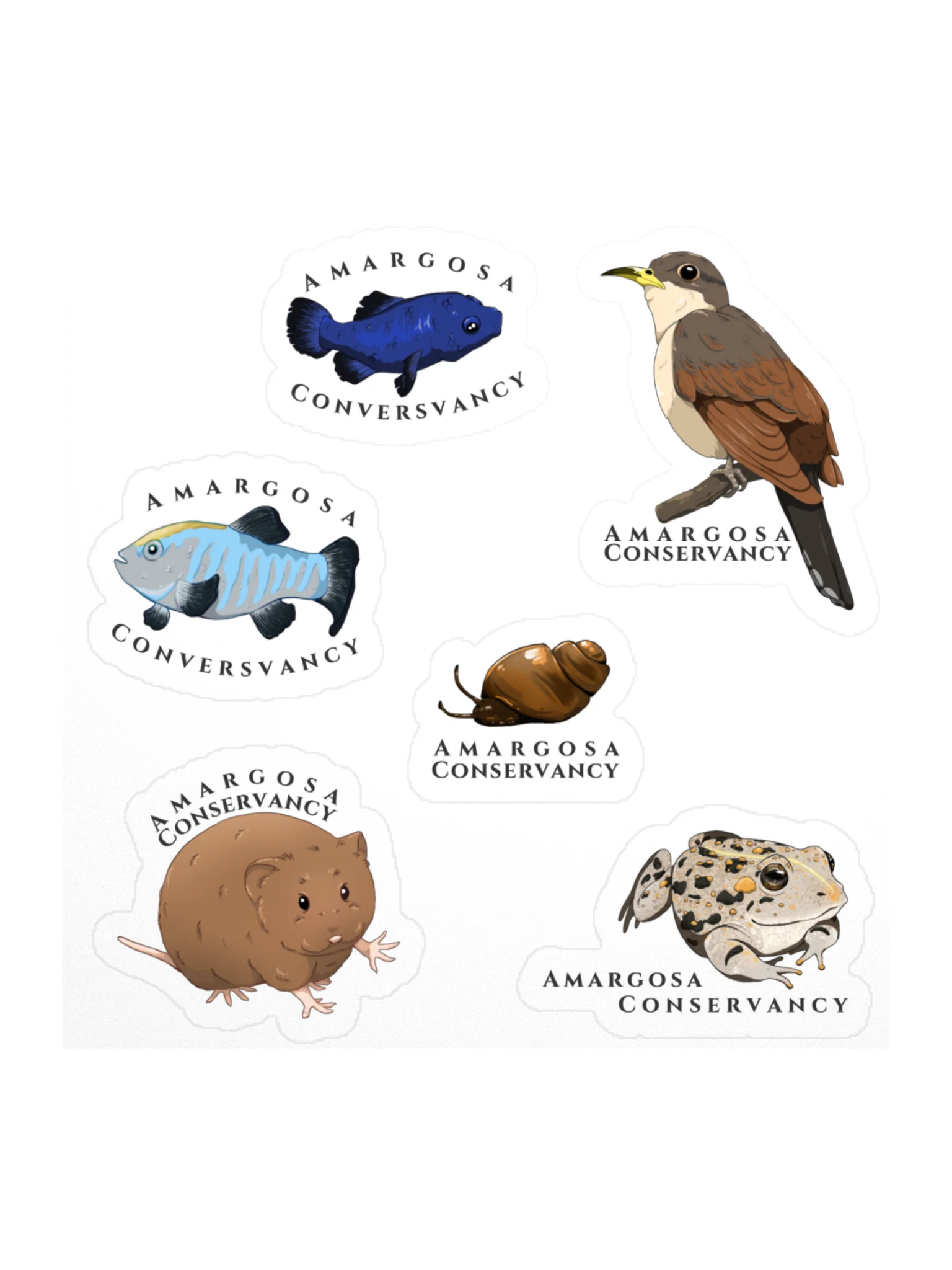 Amargosa River Basin Species Sticker Sheet product image (1)