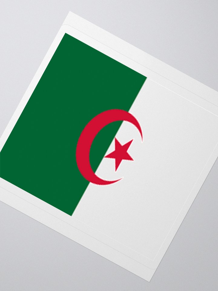 Exclusive Algeria Flag Kiss-Cut Stickers - High-Quality Vinyl, Multiple Sizes product image (6)