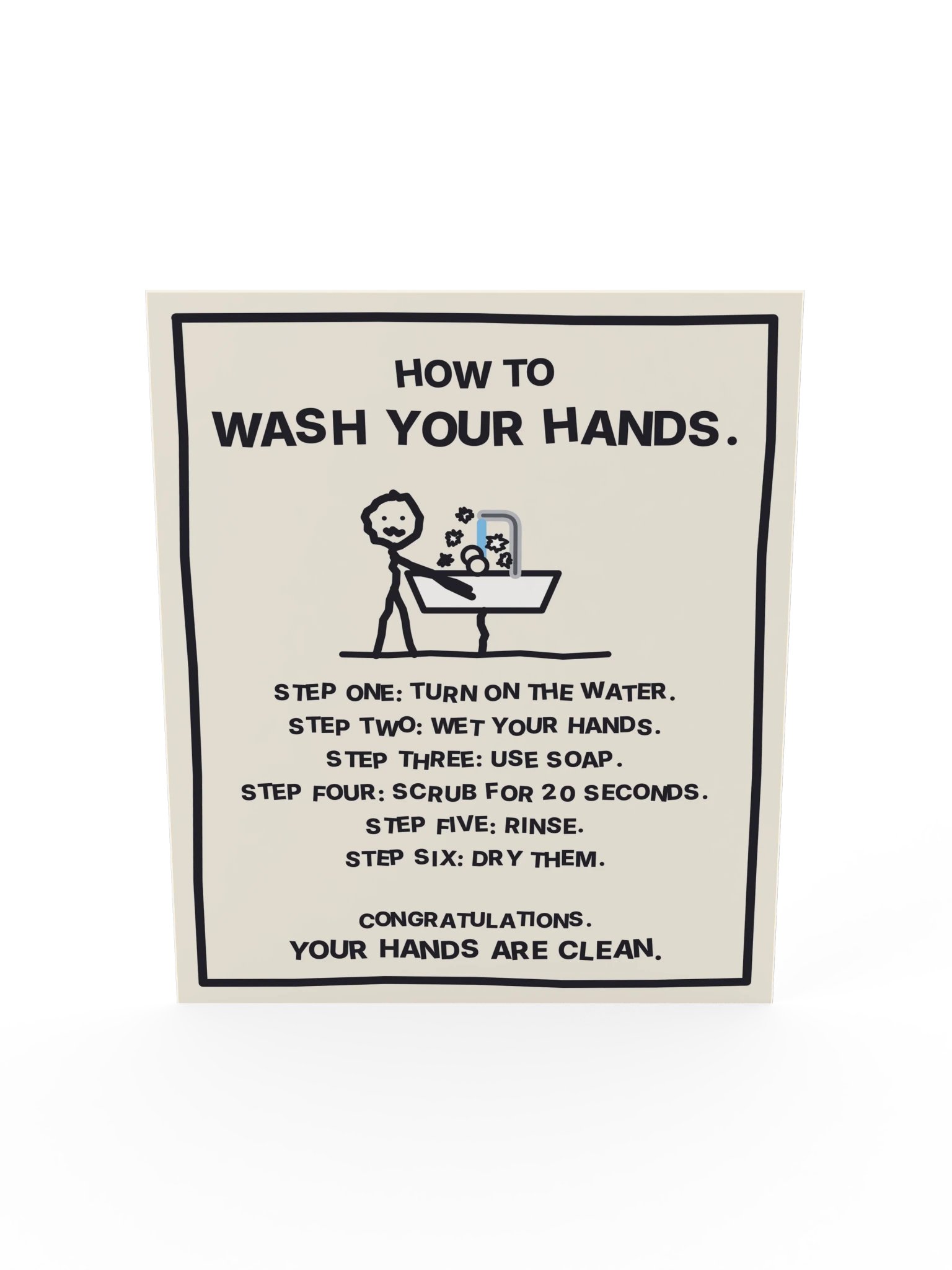 How to Wash Your Hands (Bathroom Sign) product image (19)