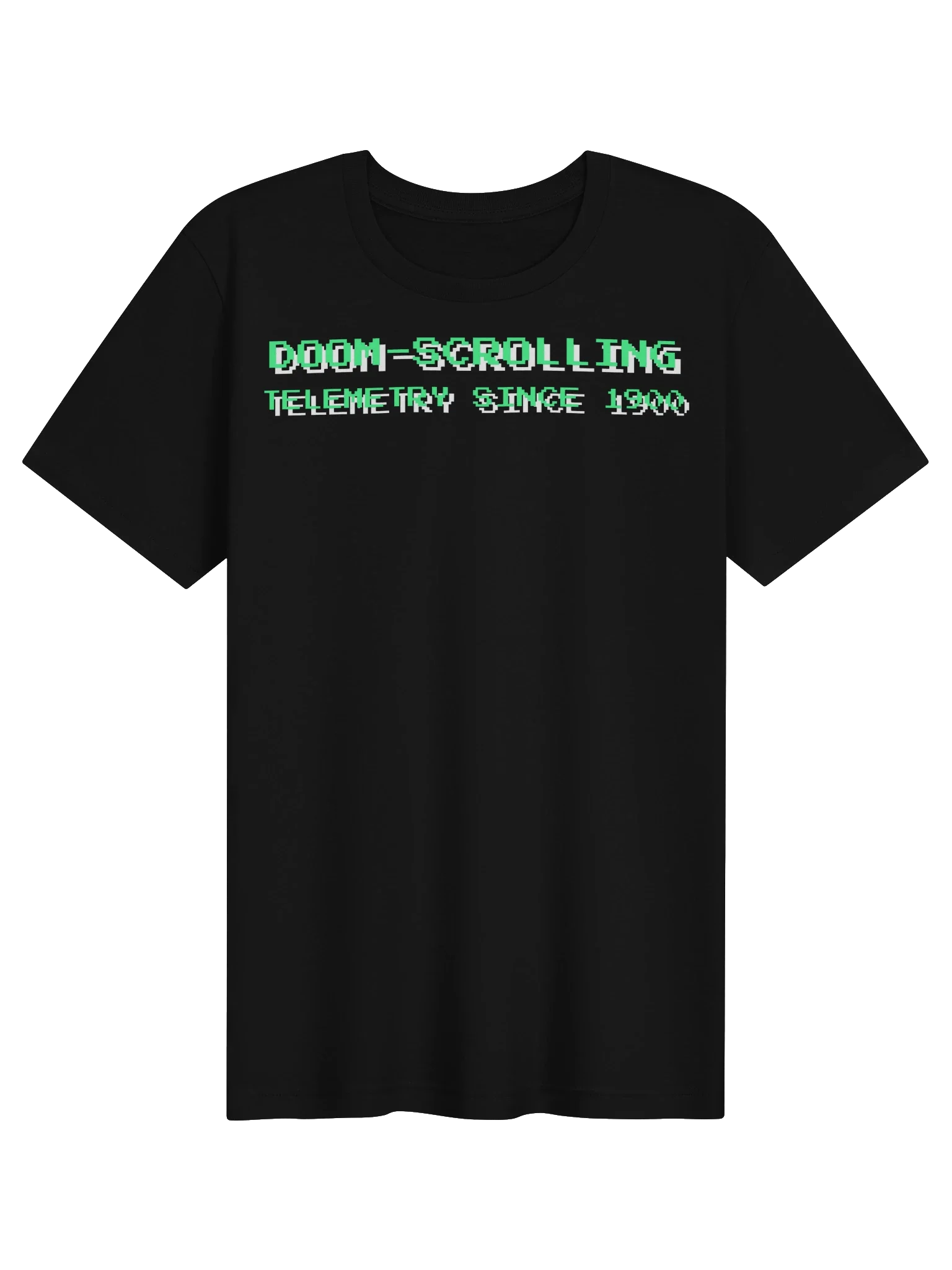 Doom-Scrolling Telemetry unisex tee in Black