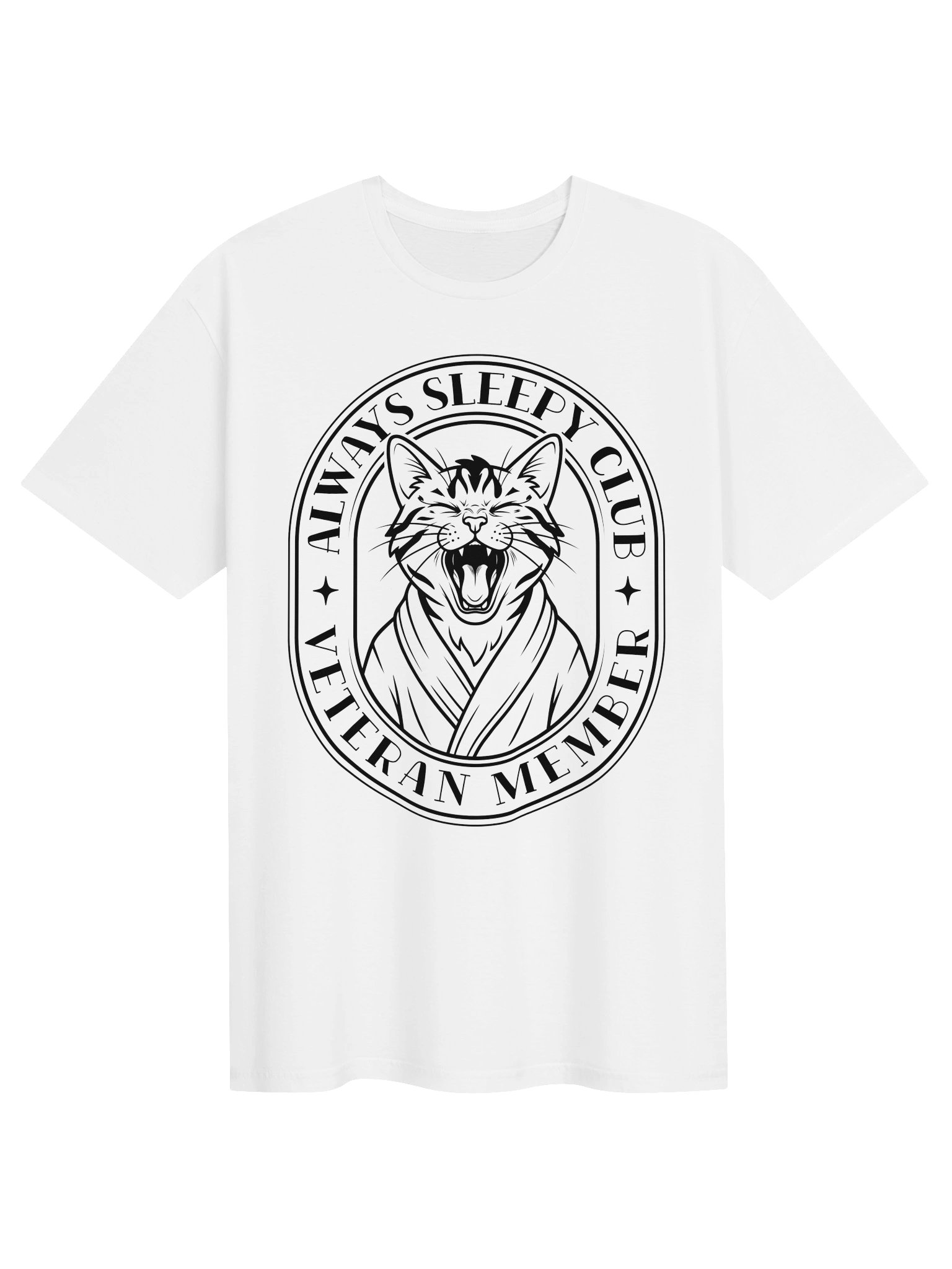 Always Sleepy Club Tabby Cat Shirt product image (2)