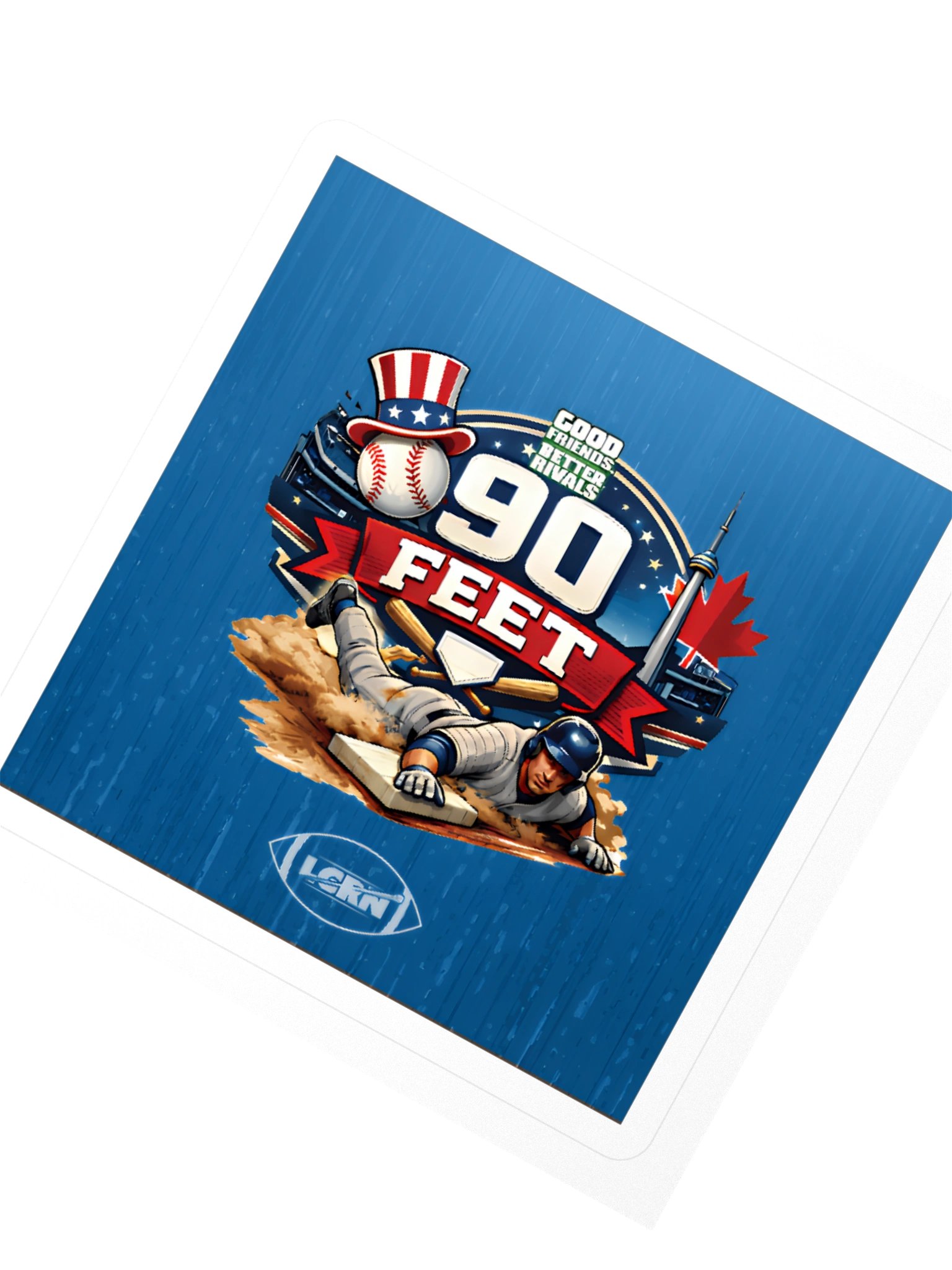 Round the Bases Square Sticker product image (5)