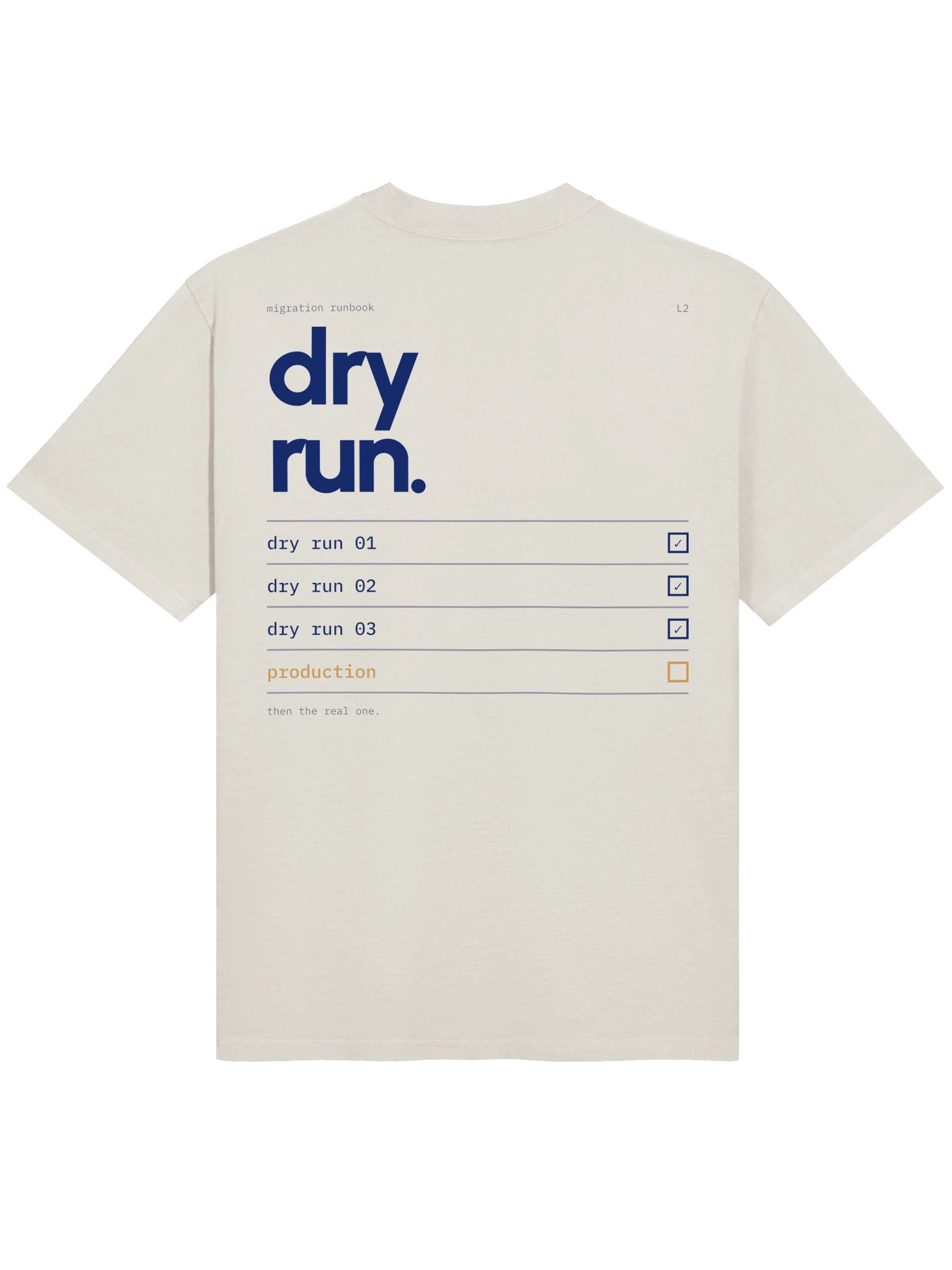 Dry run tee, bone product image (3)