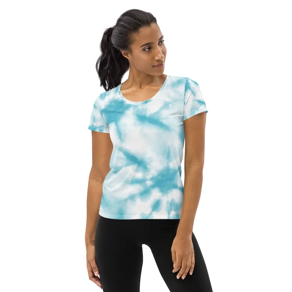 Aqua Dream All-Over Women's Athletic Tee product image (1)