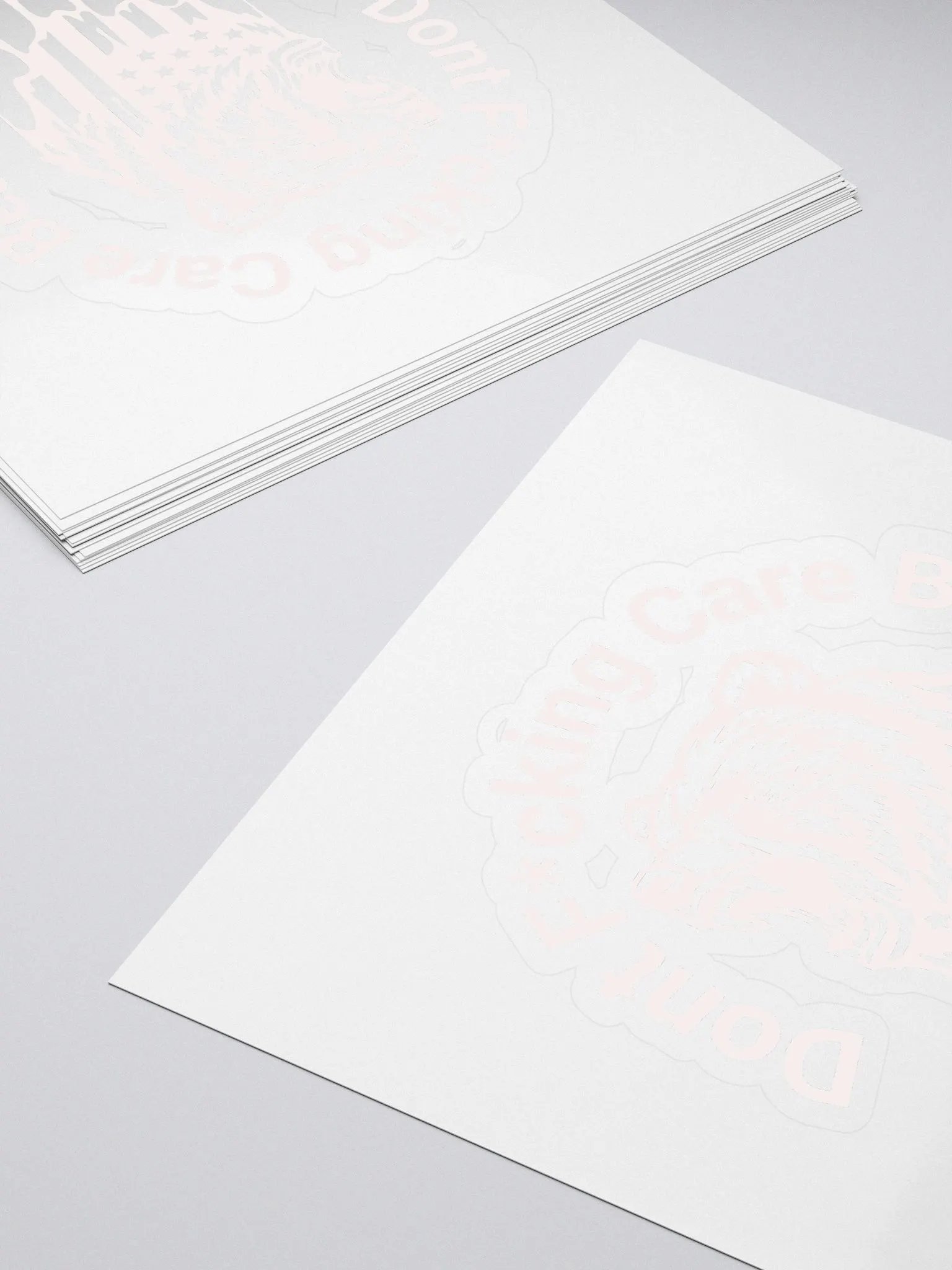 White Grizzly Dont F*cking Care Bear Stickers product image (4)
