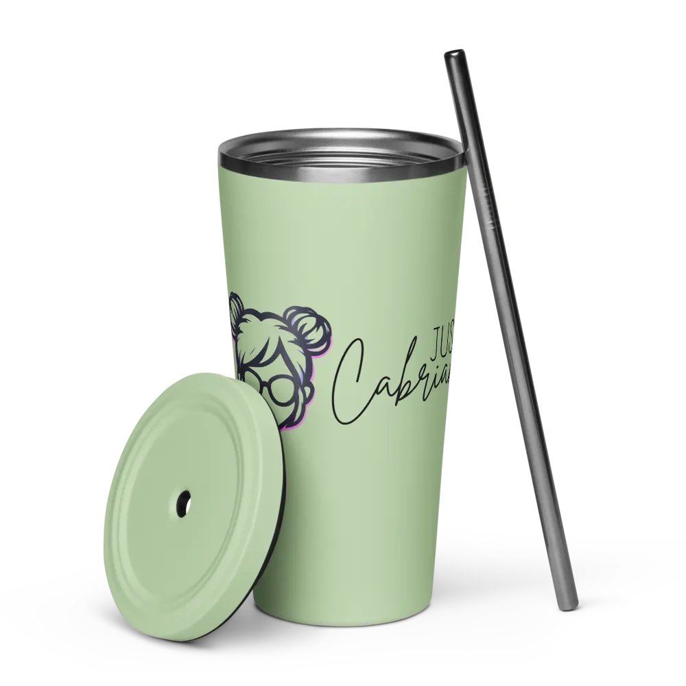 JustCabrian Logo Insulated Tumbler with straw product image (48)