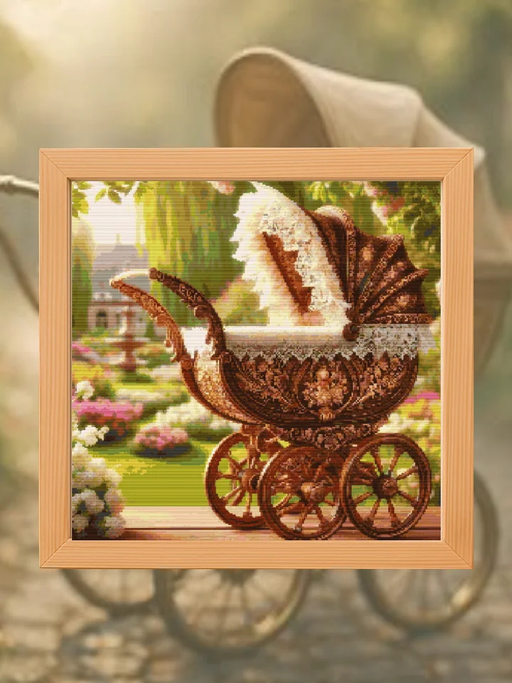 Vintage Pram Cross Stitch Pattern product image (1)