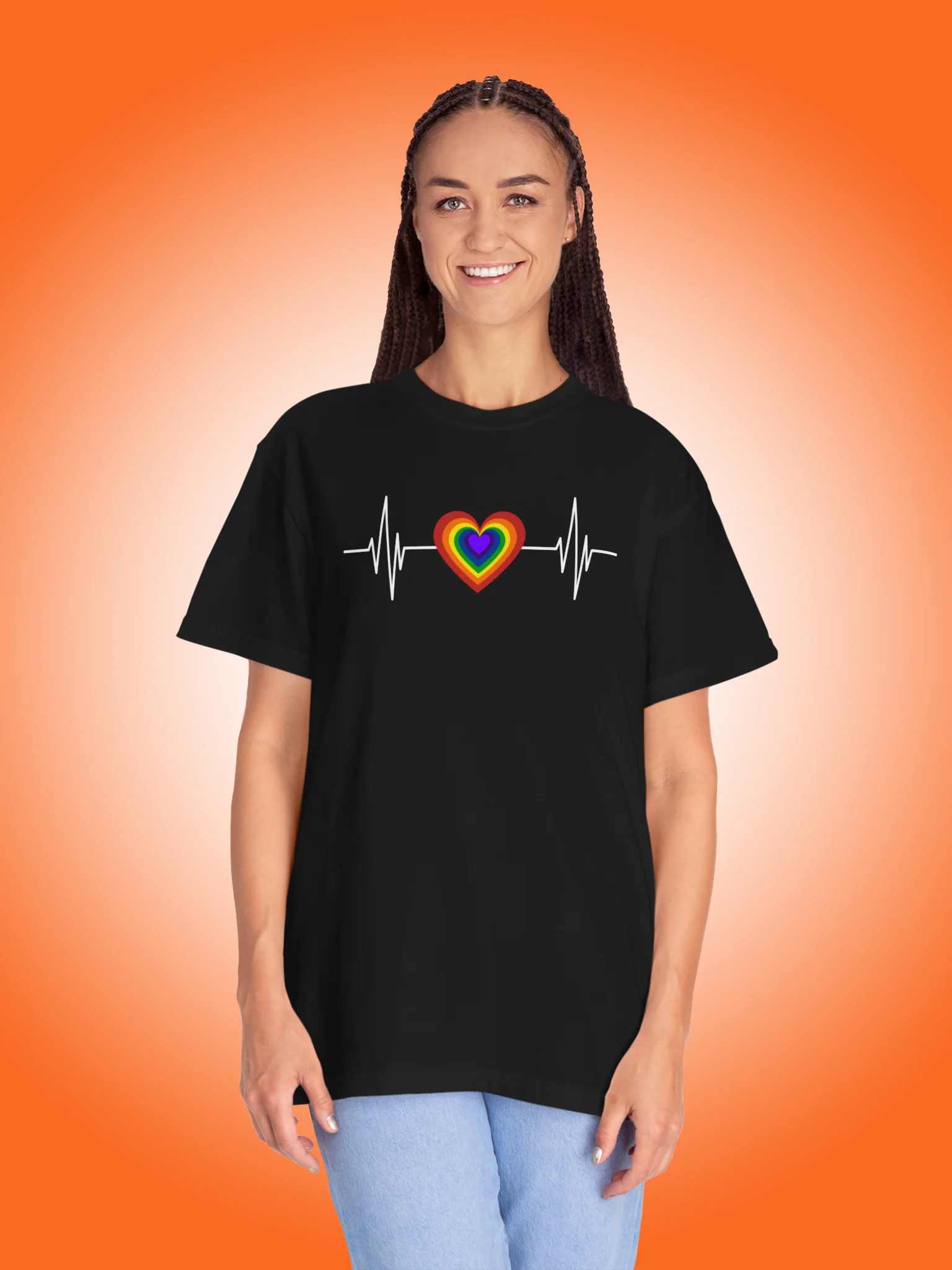 Pride Rainbow Heart Heartbeat product image (1)