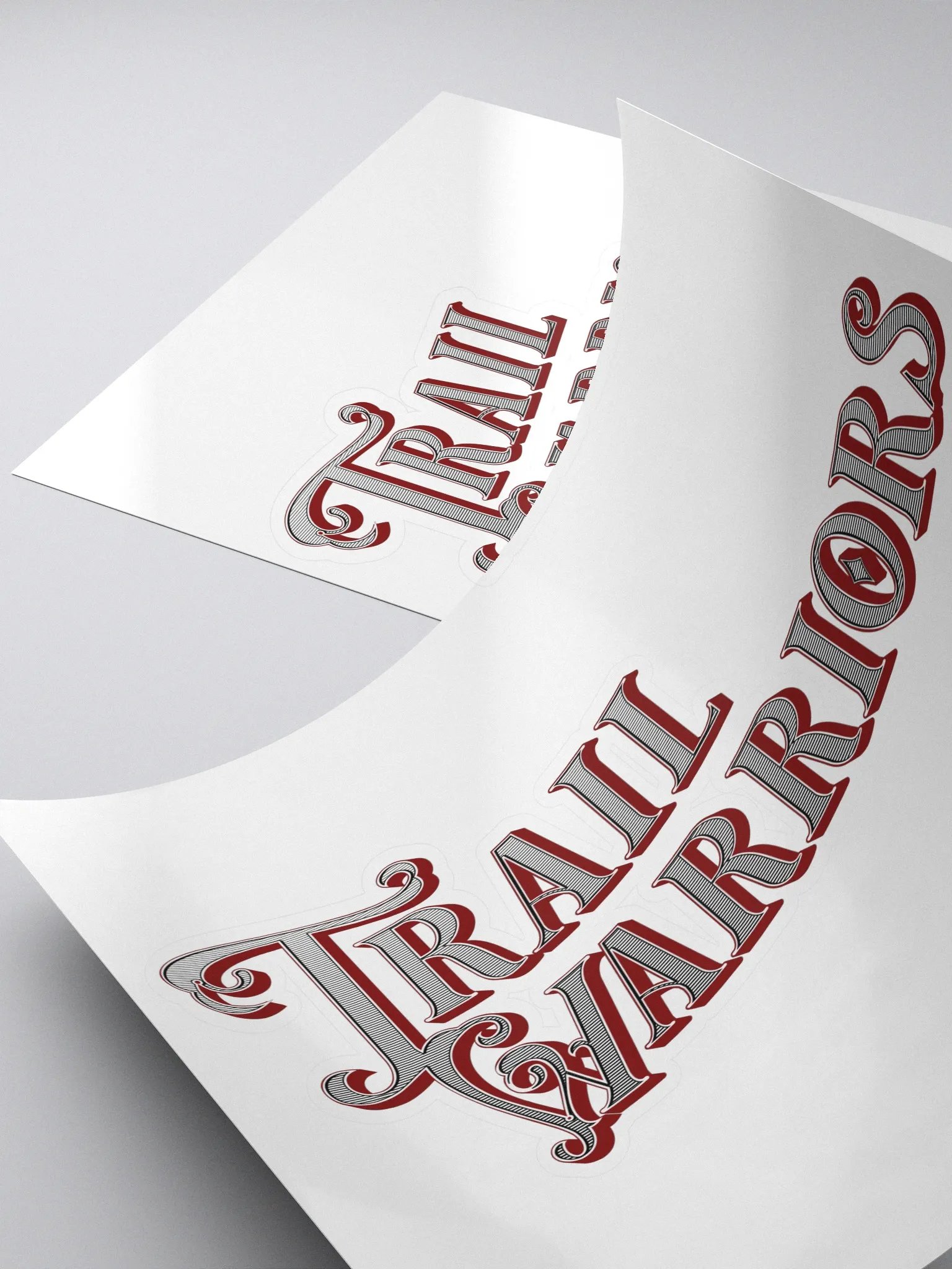 Red w/ Gradient Classic Trail Warriors Emblem Sticker product image (4)