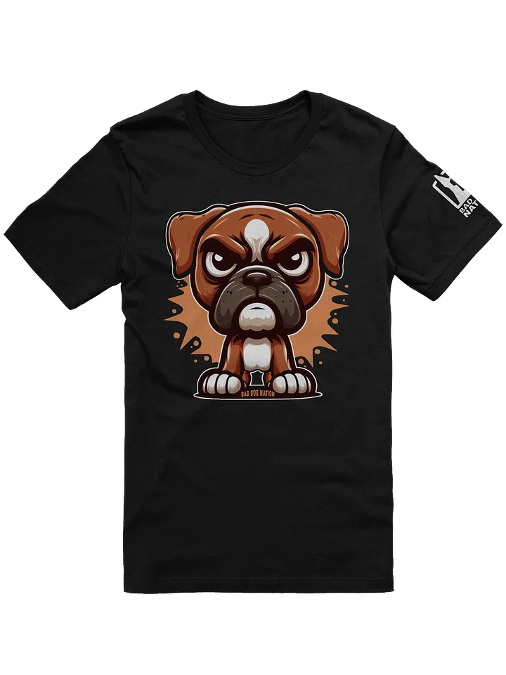 Boxer Angry Pup (natural ears) - Premium Adult Unisex T-shirt product image (1)