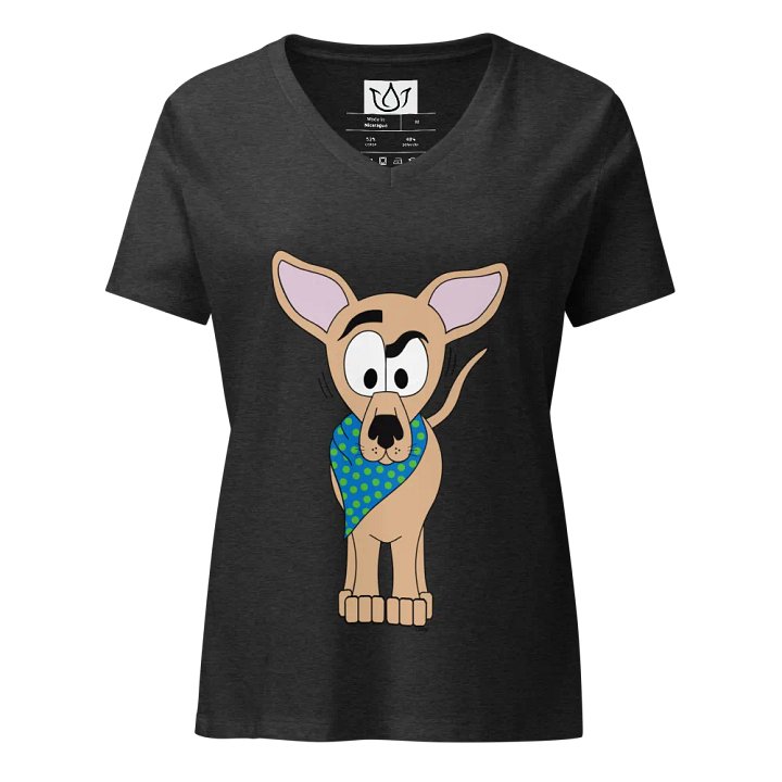 Curious Pup Women’s Relaxed V-Neck Tee product image (1)