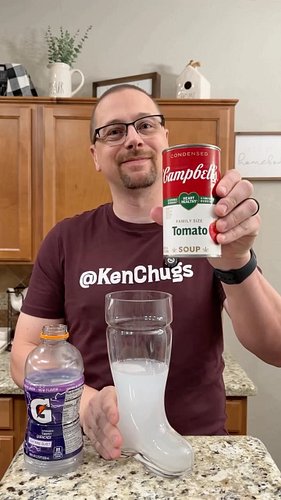 Chugging Tomato Soup & Gatorade Lightning Blast! #kenchugs #campbells #fyp