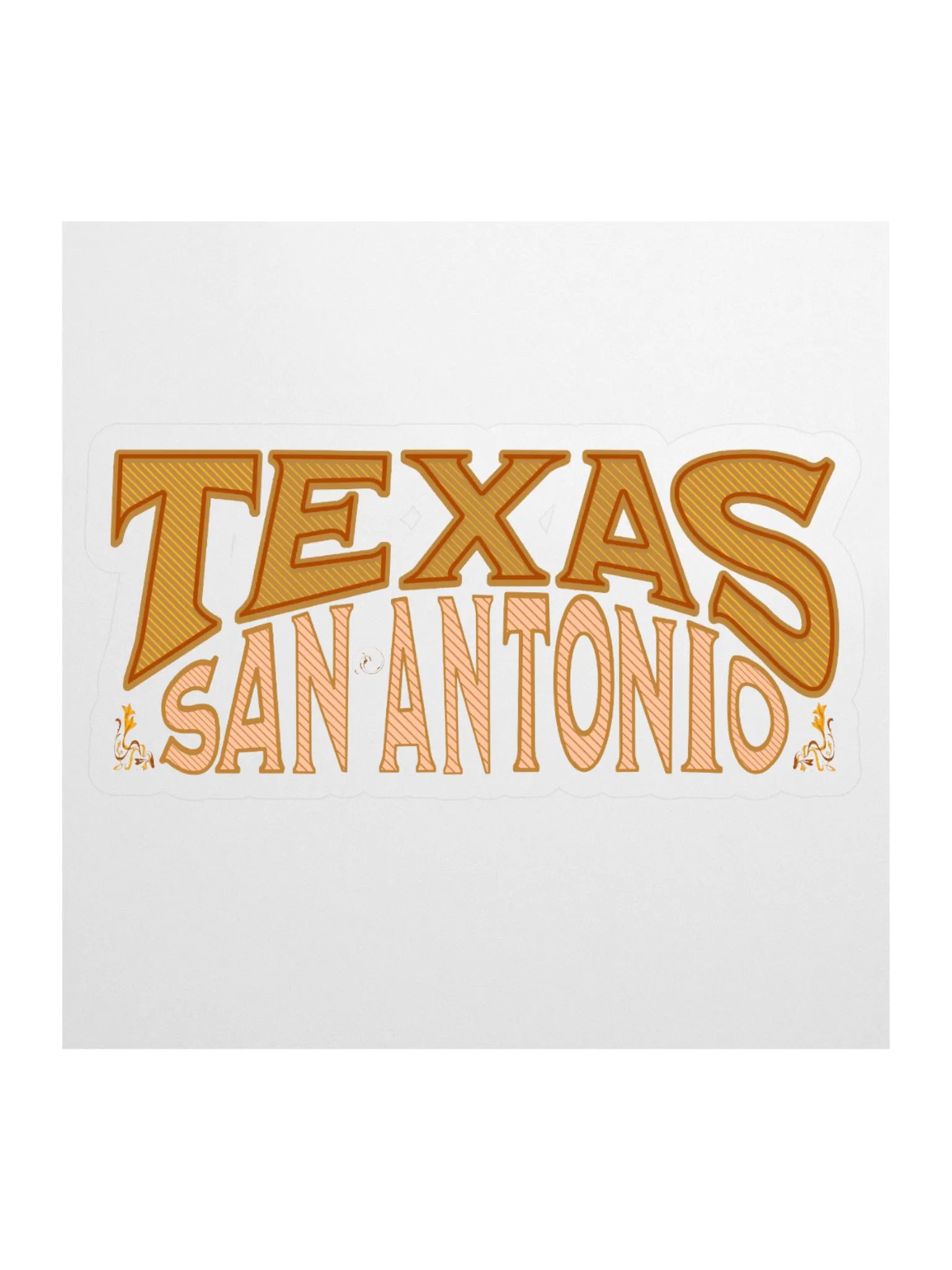 Texas San Antonio Vibes Kiss Cut Sticker product image (1)