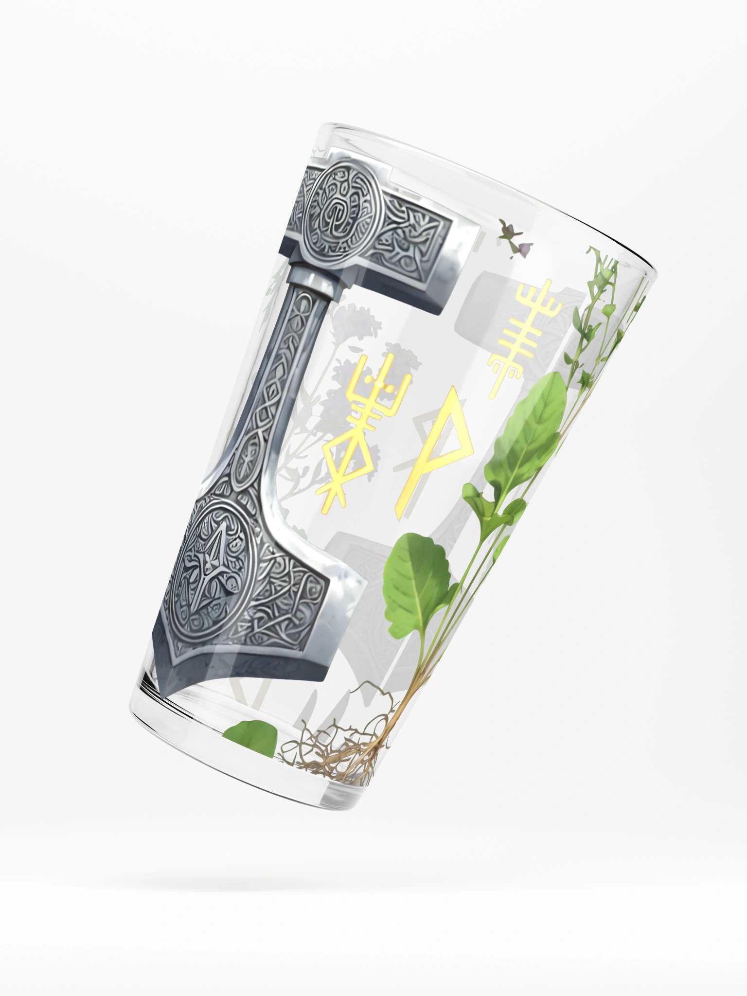 Nordic Nature-Inspired Hammered Glass Pint product image (5)