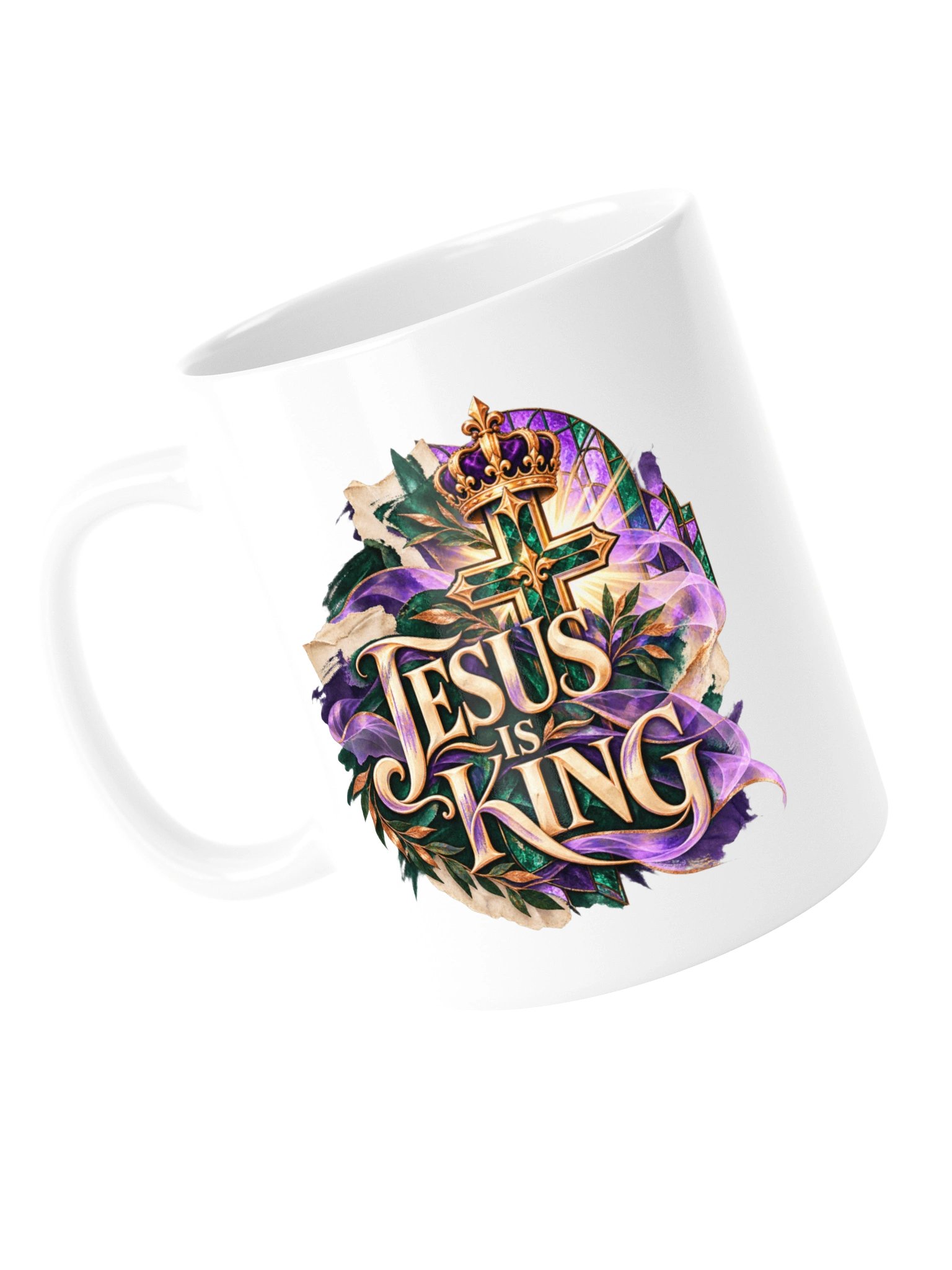Jesus Is King White Glossy Mug product image (3)