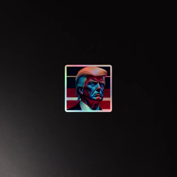 Blue and Red Holographic Sticker product image (2)