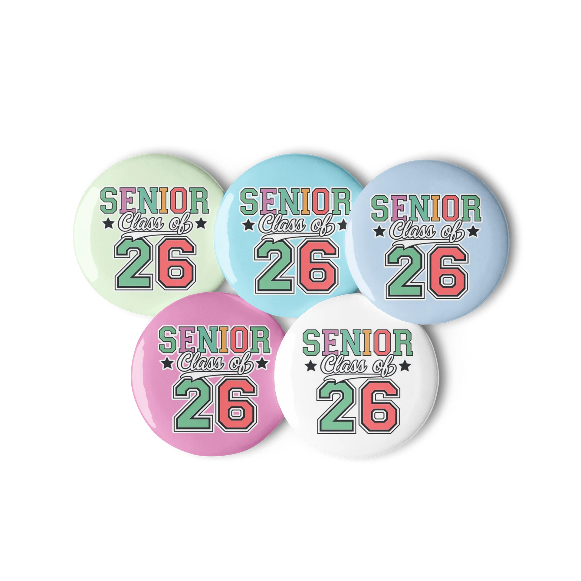 Senior Class of ‘26 Varsity Pastel Color Pins product image (1)