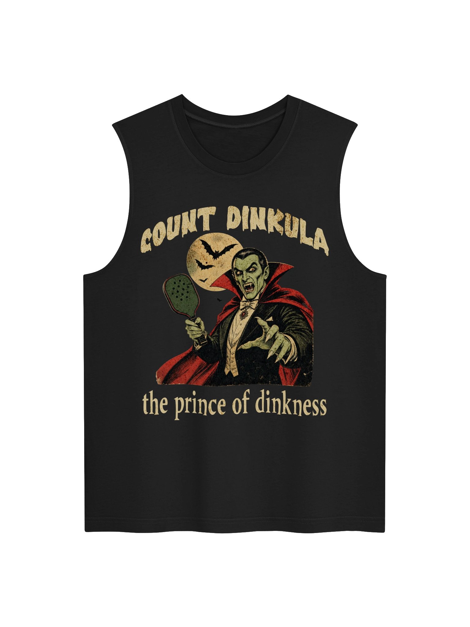 Count Dinkula Halloween Pickleball Tank Top Funny Vampire Gift for Players product image (3)
