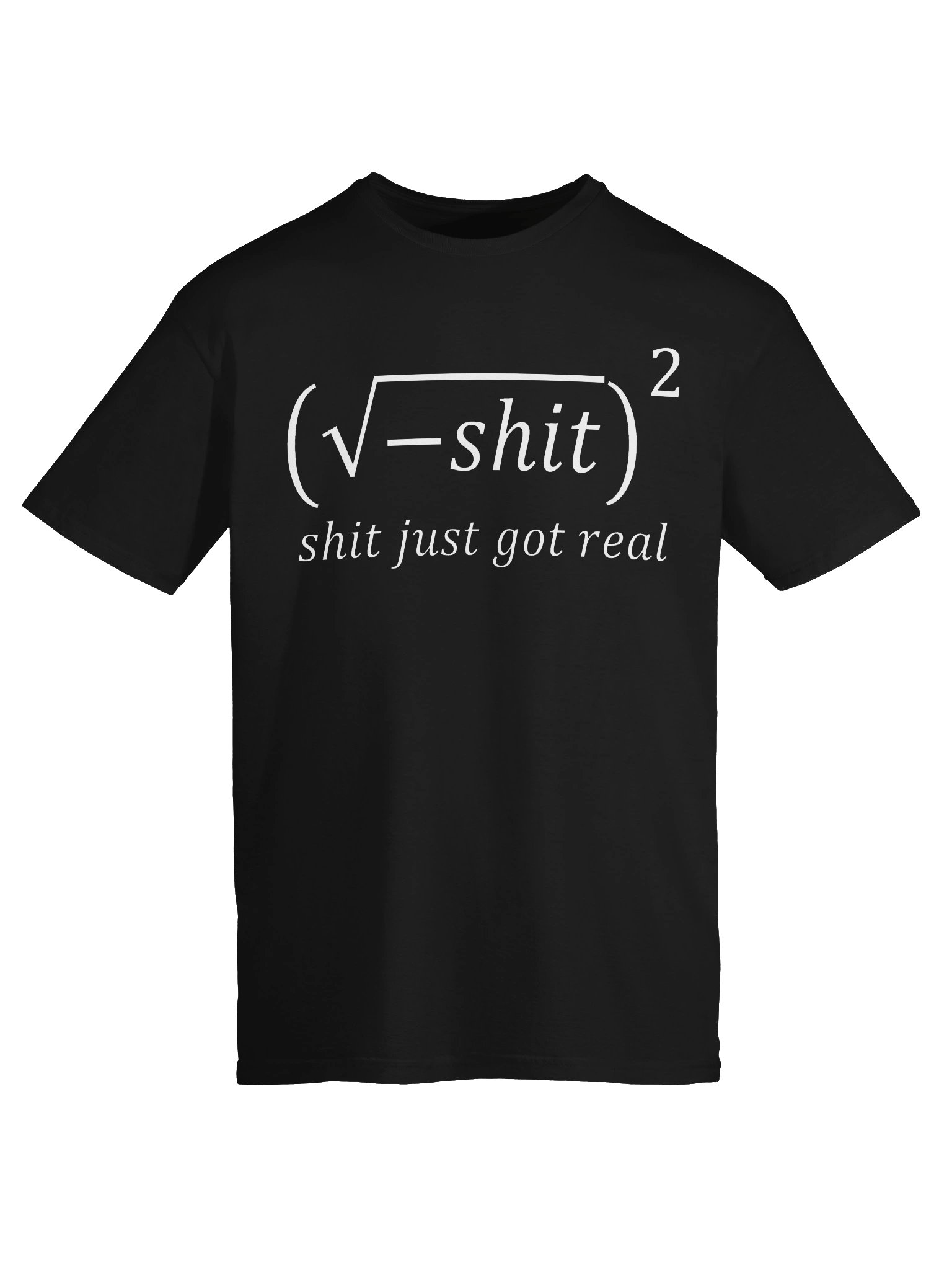 Shit Just Got Real – Funny Square Root Math T-Shirt product image (5)