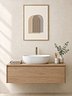 Mocha Layered Arch Print | Neutral Bathroom Wall Art
