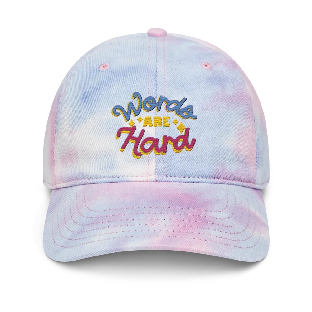 Words Are Hard Tie-Dye Hat product image (3)