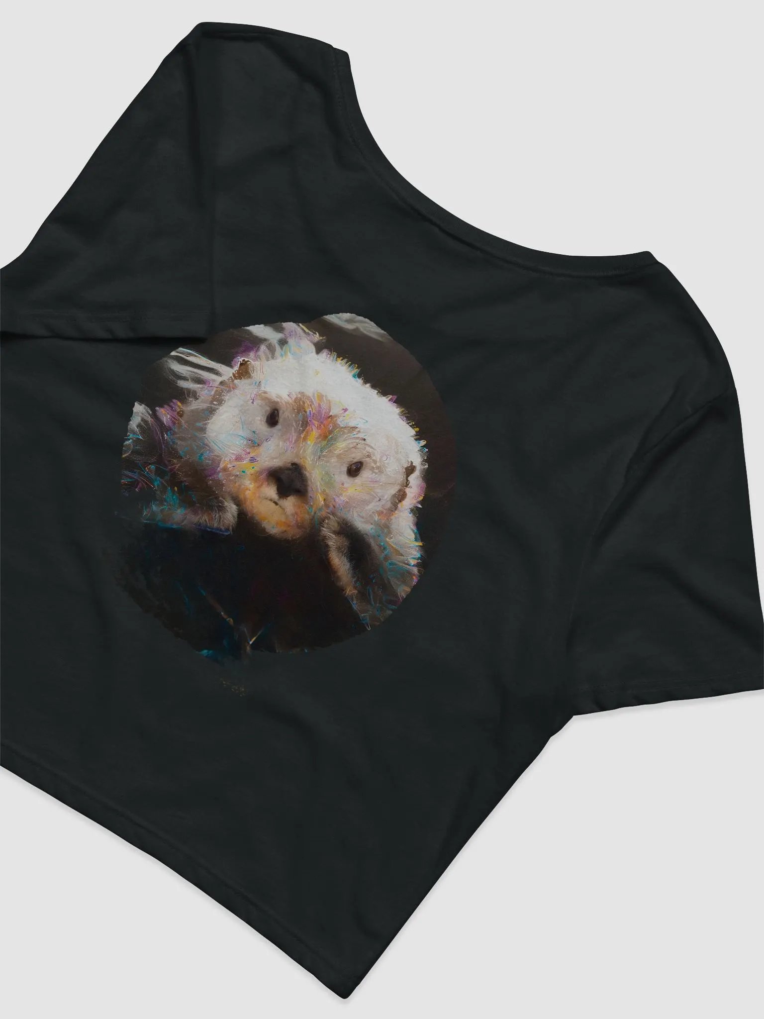 Watercolor Sea Otter Crop Tee product image (2)