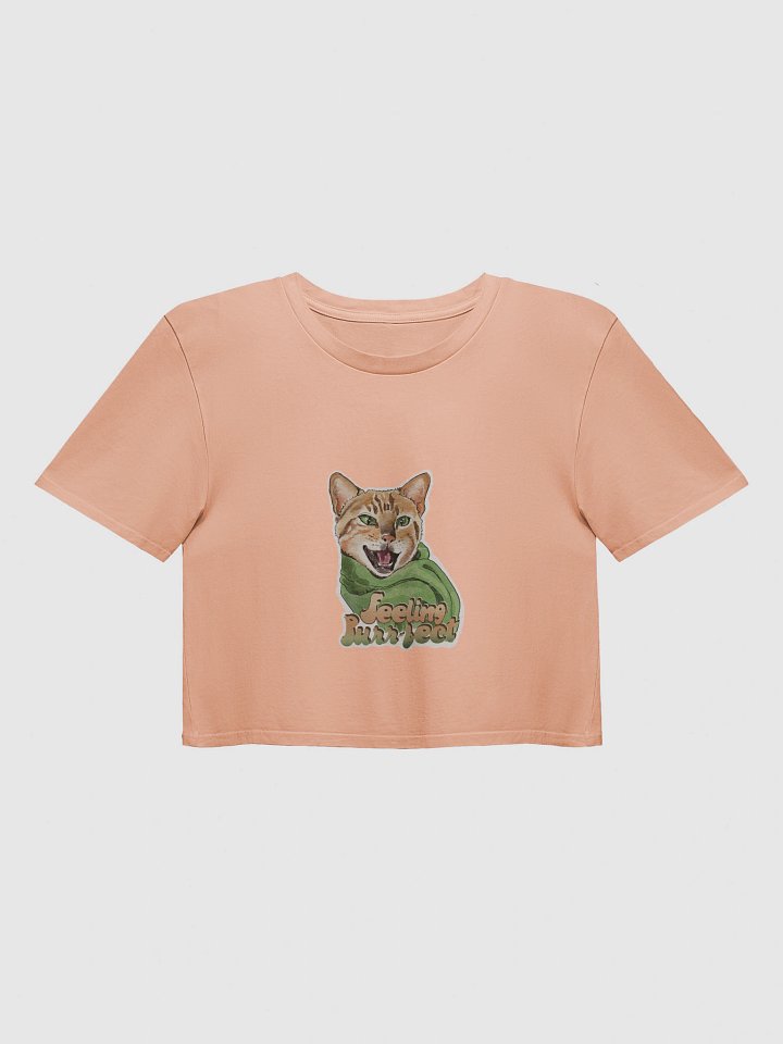 Feeling Purr-fect Cat with a scarf Cropped Top - Large Print product image (18)