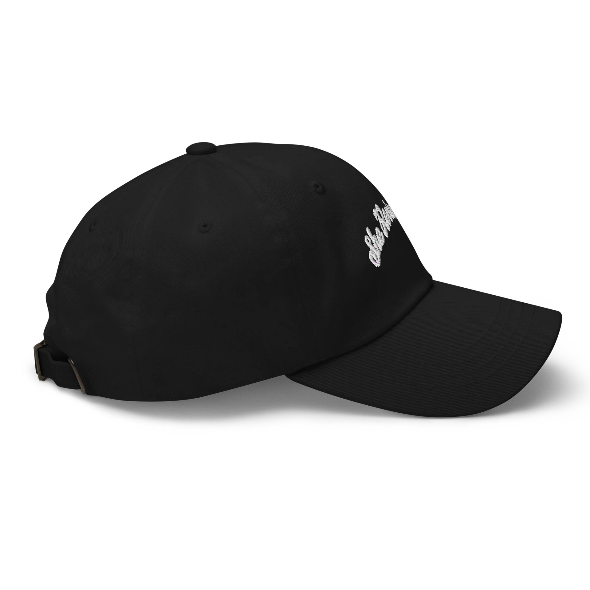 Classic Dad Hat- Solid Black, White Script product image (2)