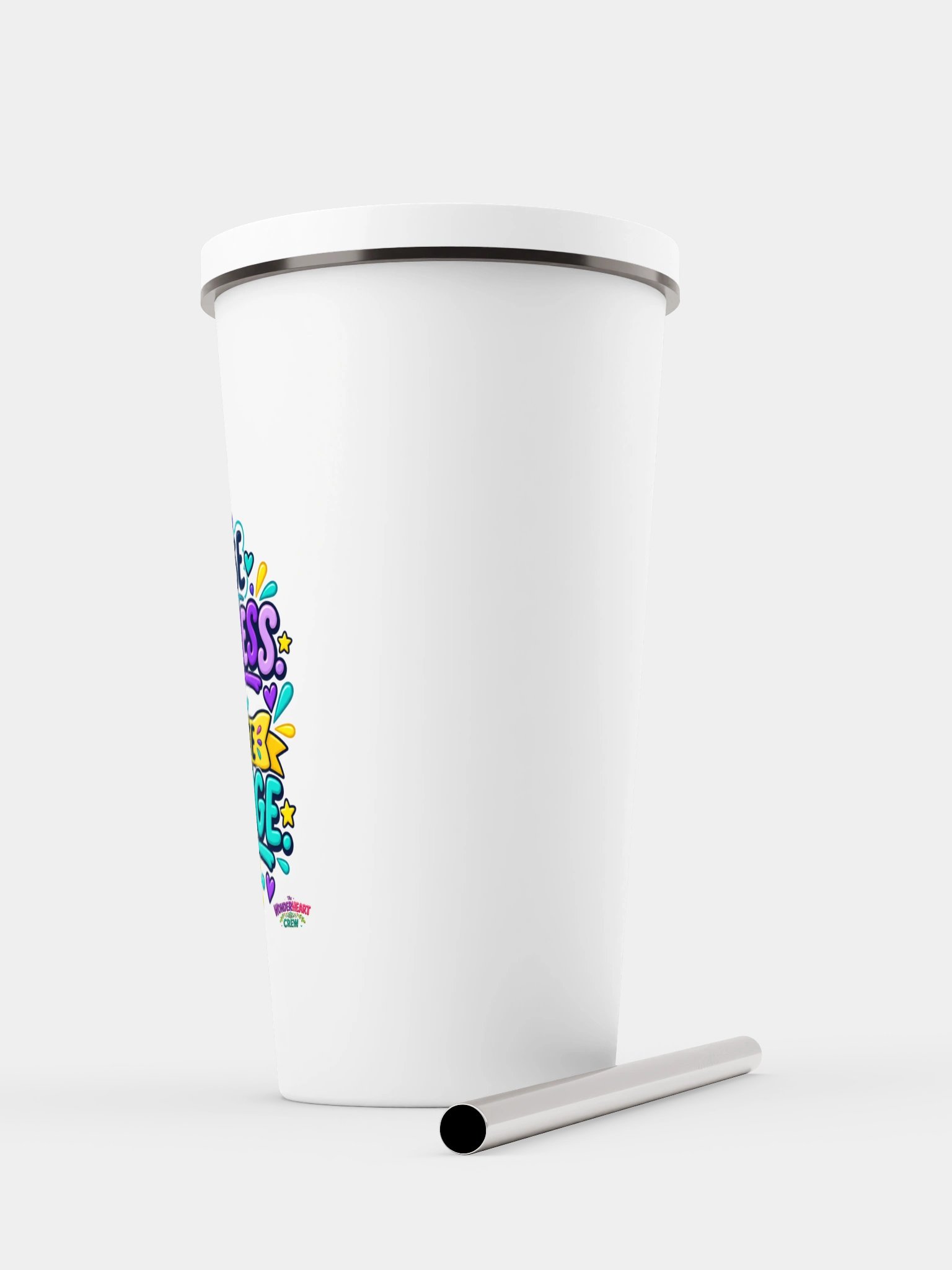 Stainless Steel Insulated Inspirational Tumbler with a Straw - Choose Kindness. Create Change. product image (5)