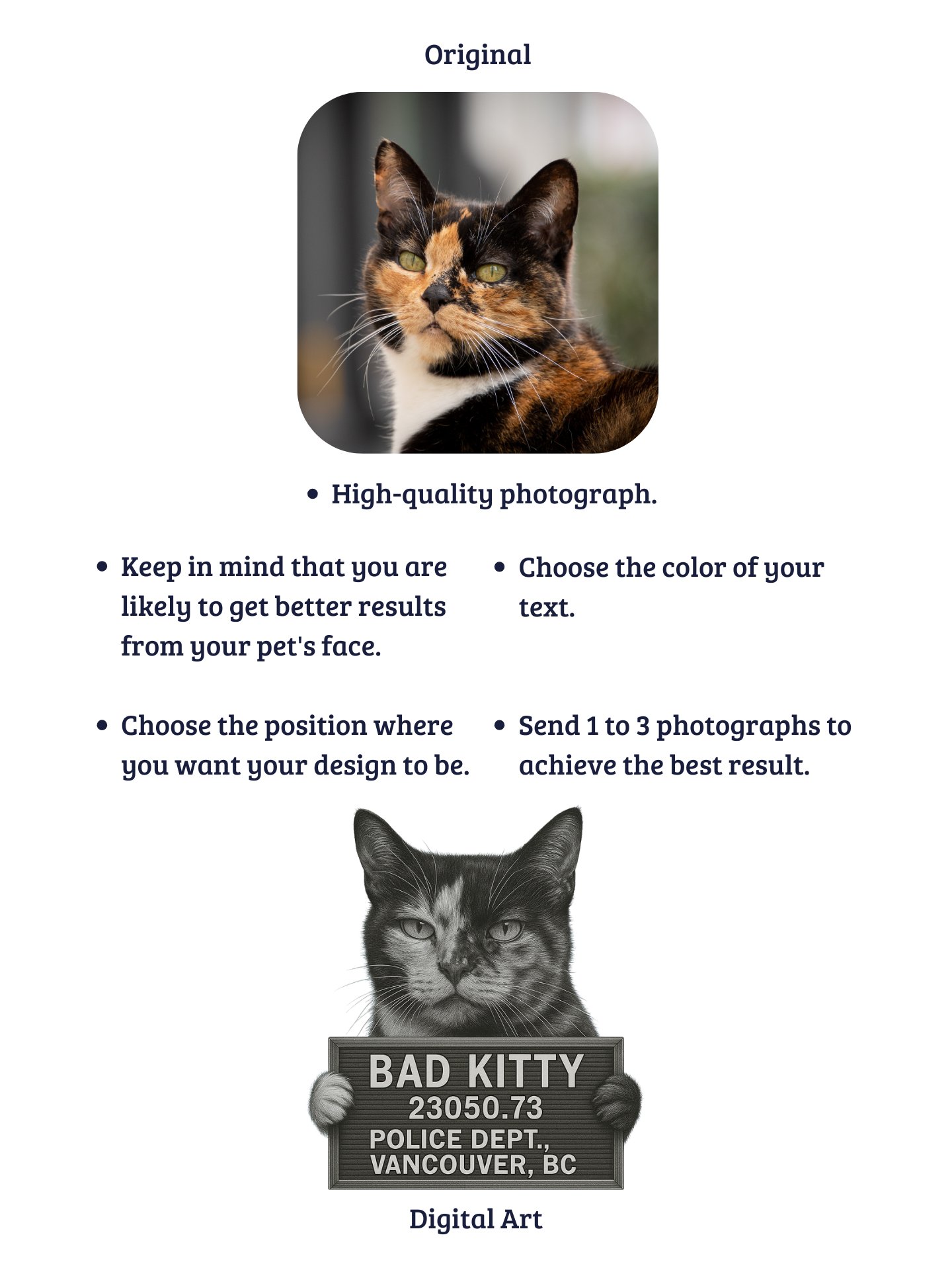 "BAD KITTY" / T-SHIRT WITH PERSONALIZED NAME product image (5)