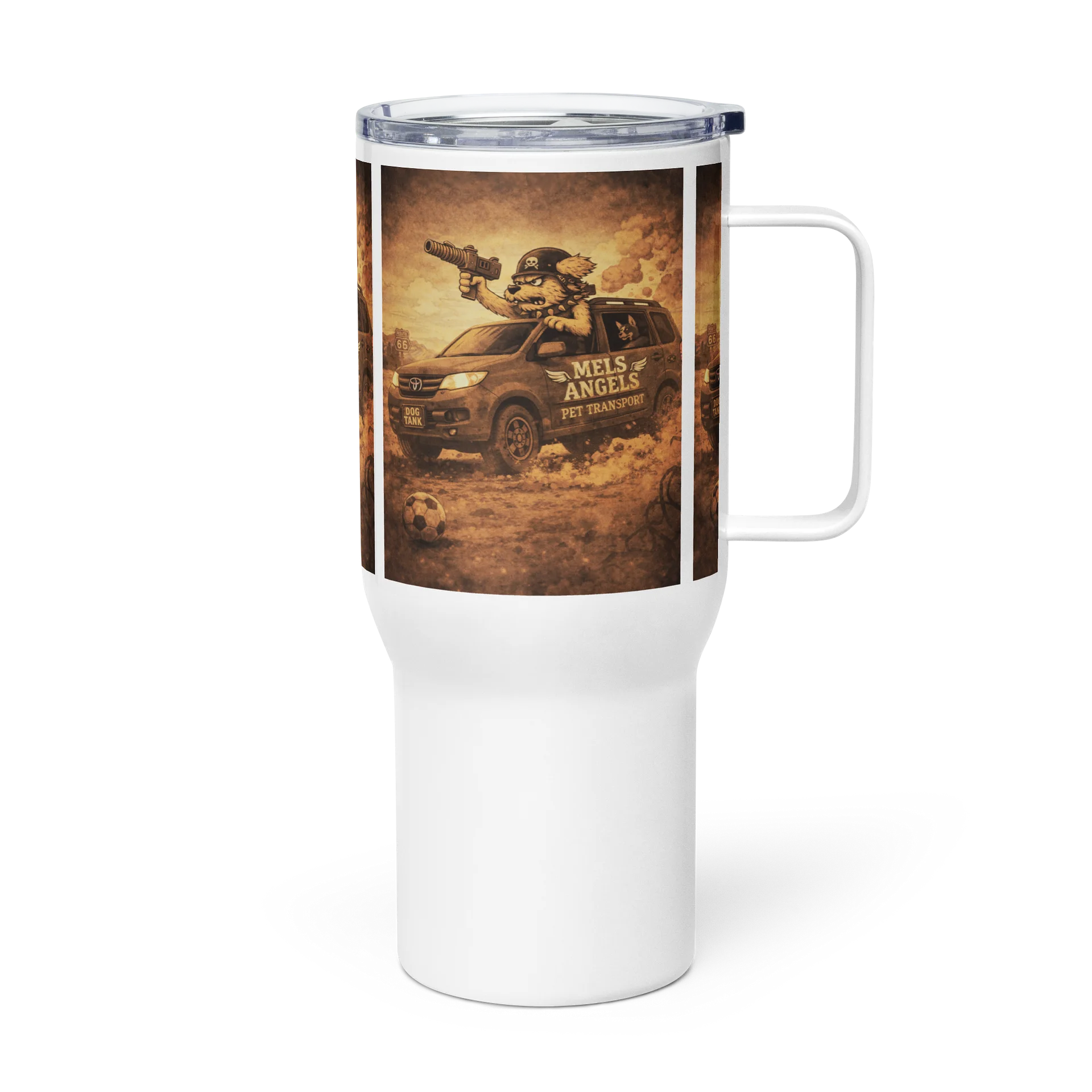 Dog Tank Badge Travel Mug | Mel’s Angels Pet Transport 25oz & 40oz Insulated Tumbler product image (4)