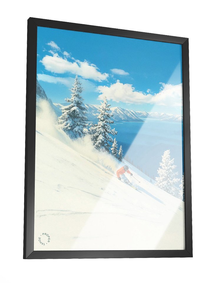 Powder Day, Tahoe (Framed Poster -18"x24") product image (1)