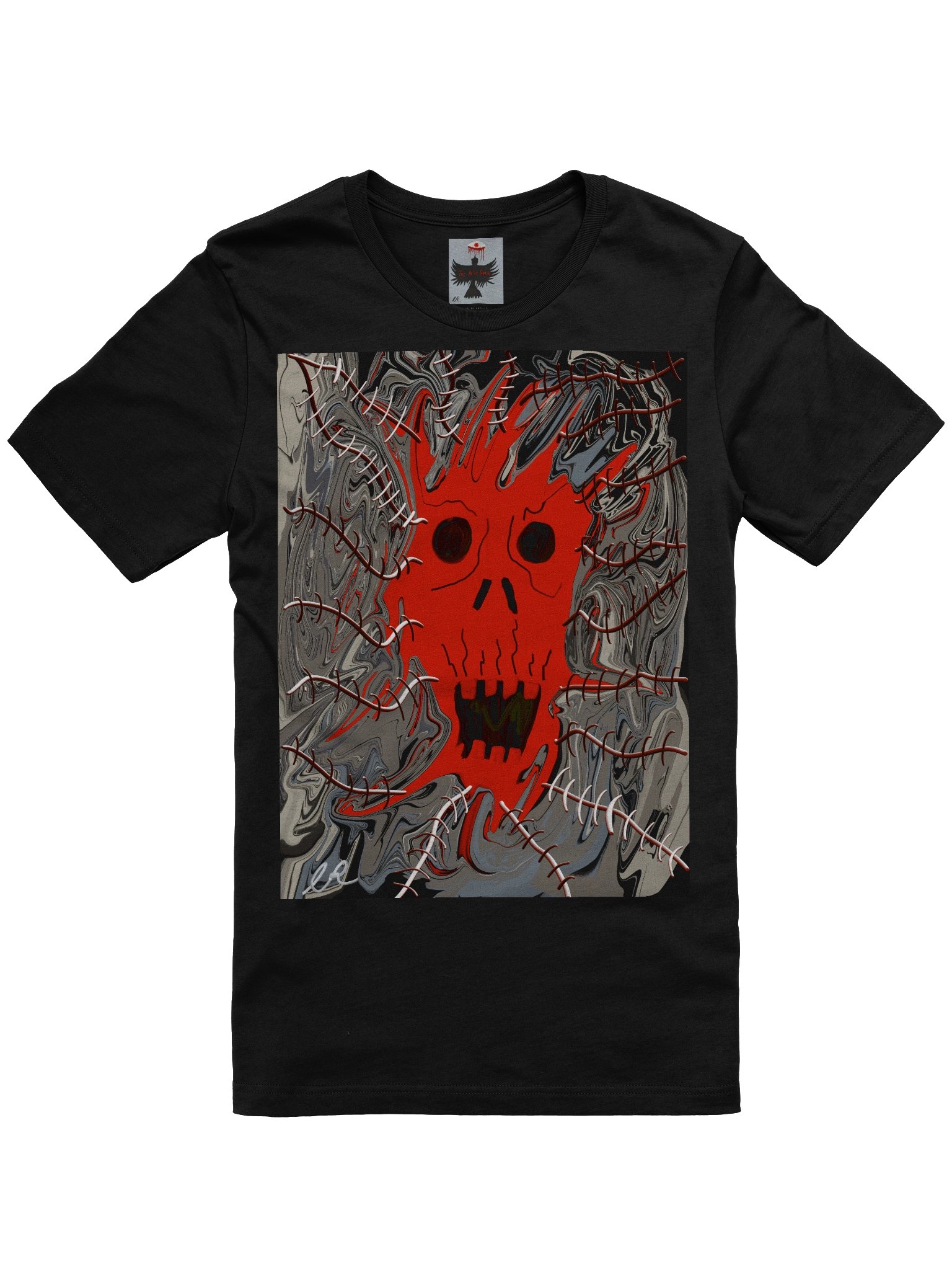 Crimson Mask — Marbled Abstract Tee product image (1)