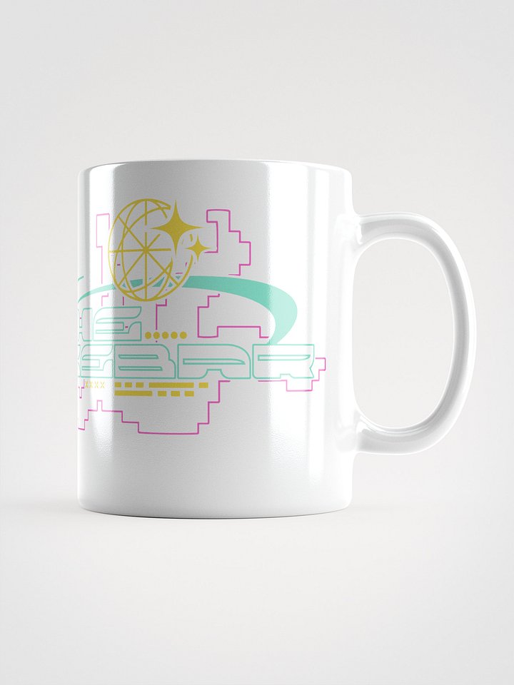 Cyberpunk inspired The SpaceBar sign mug white product image (1)