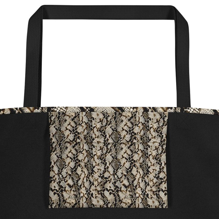 Beige Snake Pattern Tote Bag product image (2)