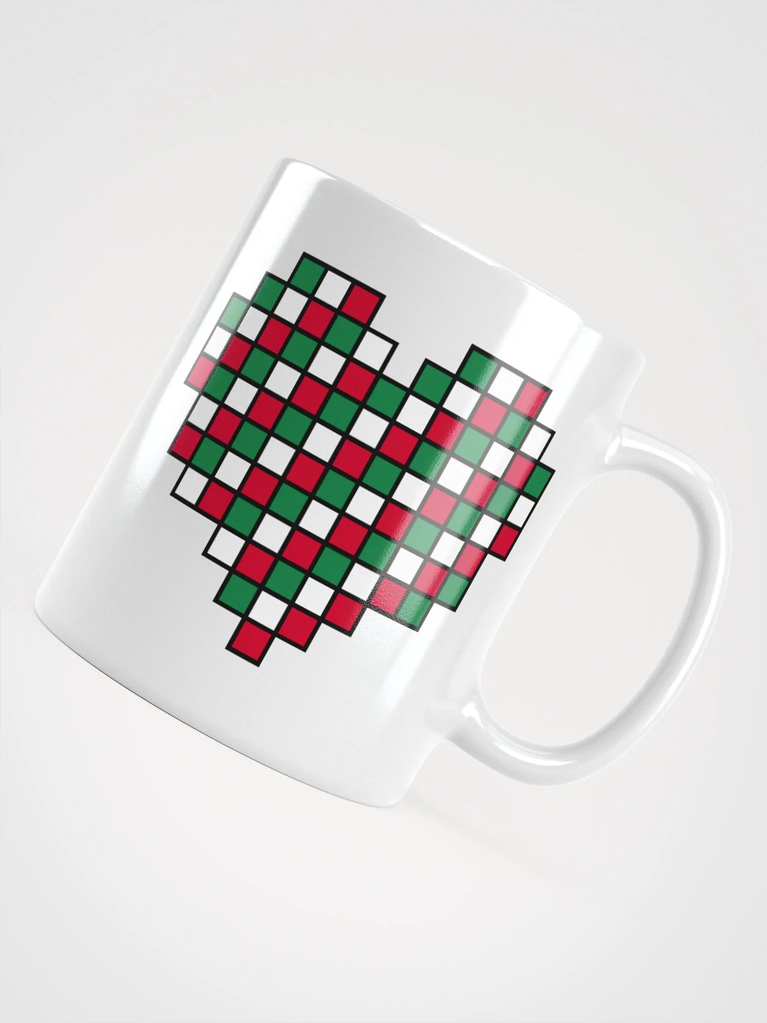 Candy Cane Heart White Glossy Mug product image (5)