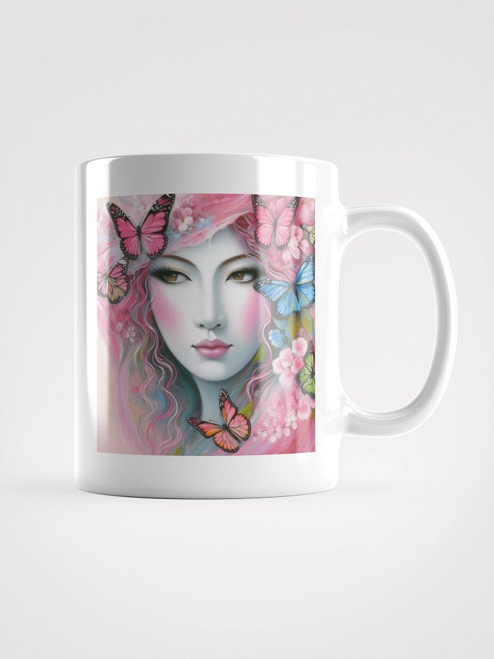 Woman With Pink Butterflies Mug product image (2)