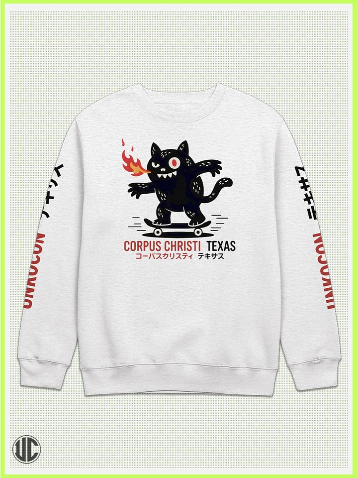 UnkoCon – Corpus Christi TX Skater Crew Neck Sweatshirt product image (1)