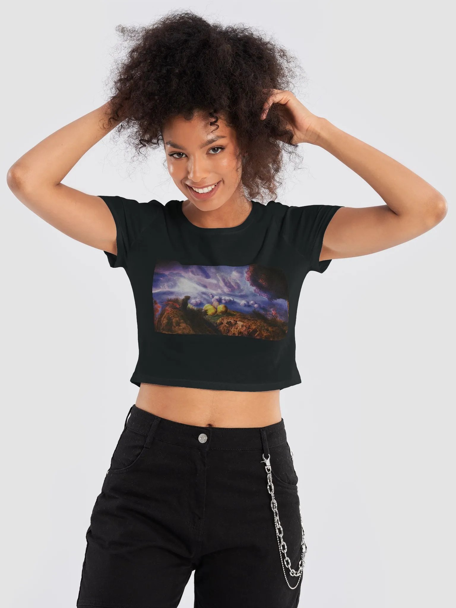 No Man's Sky Crop Tee 'Balls' product image (9)