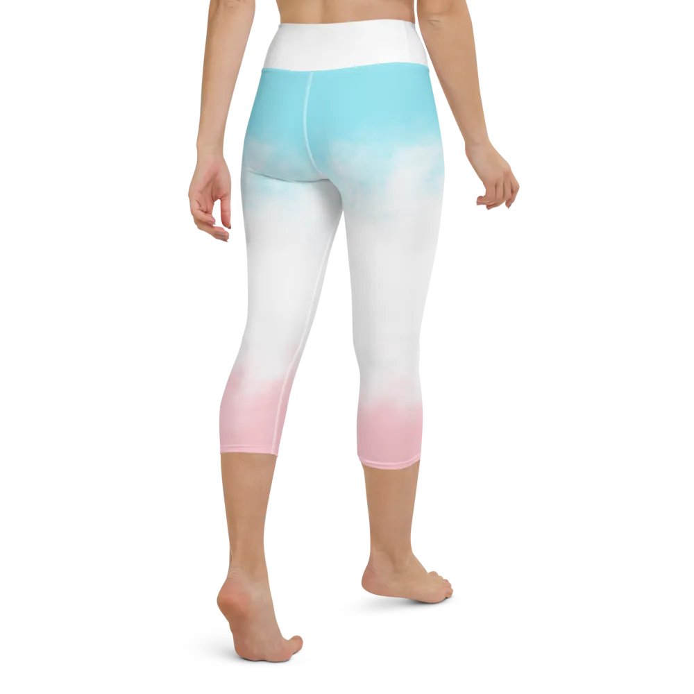 Pastel Clouds All-Over Capri Leggings product image (10)