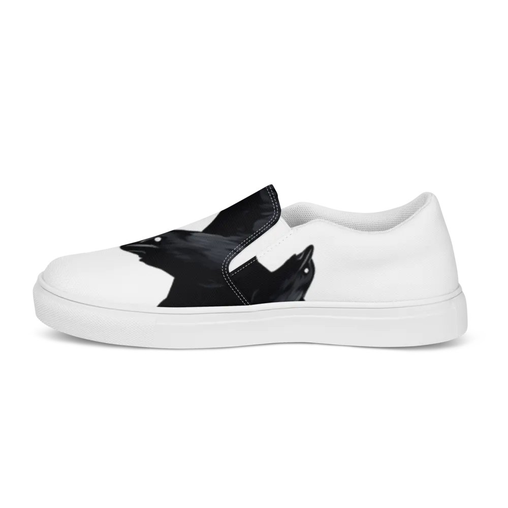 Men's Slip-On Canvas Shoes with Unique Crow Design 🖤 product image (9)