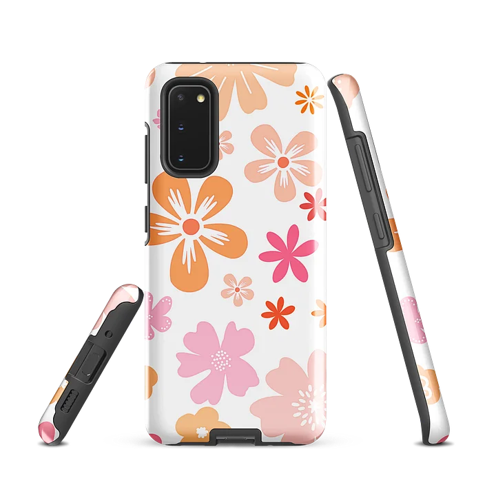 HAPPY SUMMER FLOWERS PINK Samsung Tough Case product image (1)