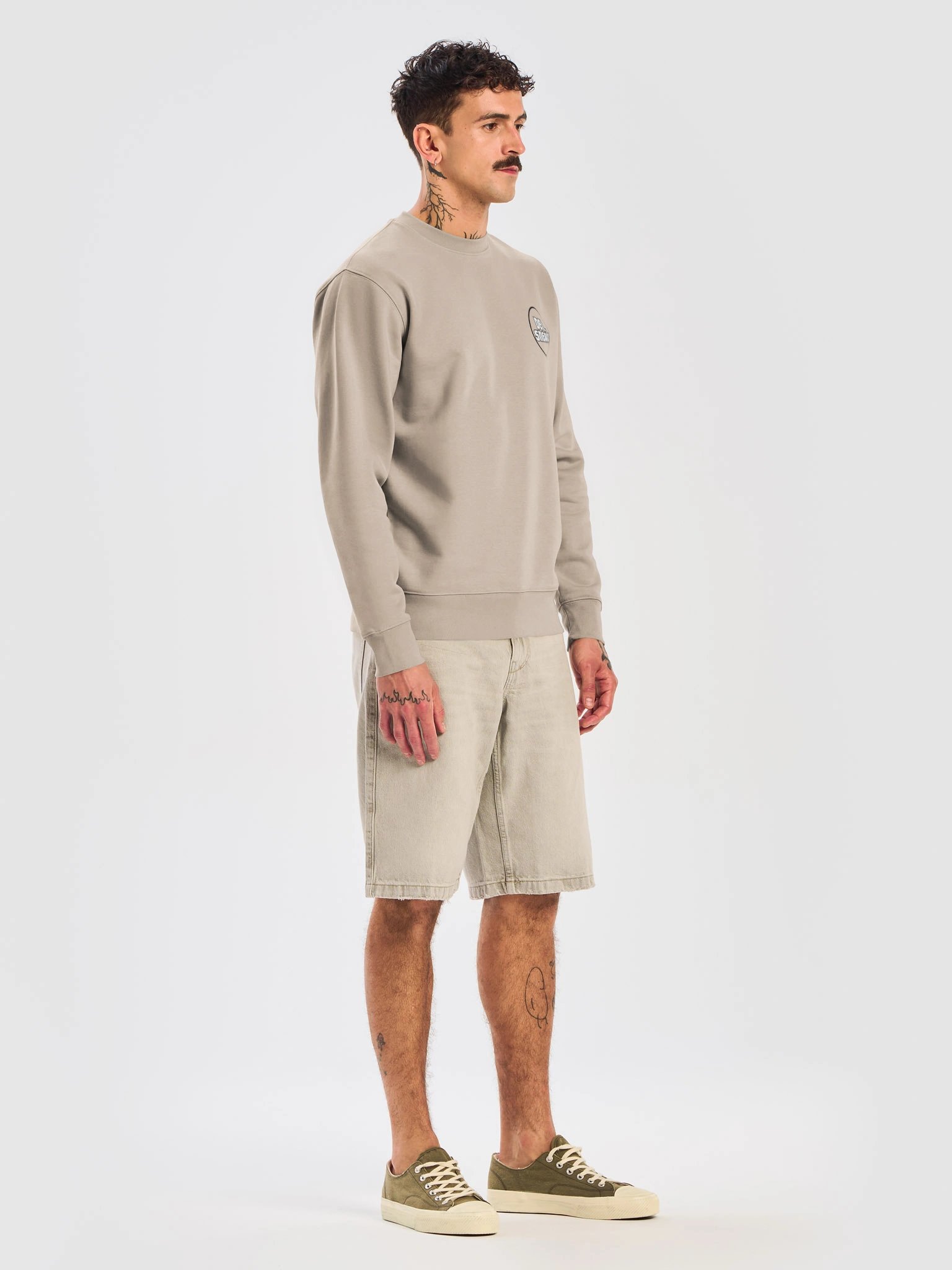 F&B Circular Logo Crew Neck Sweatshirt Desert Dust product image (7)
